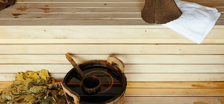 Fir Wood Sauna Ceiling Installation in Barrie, Ontario